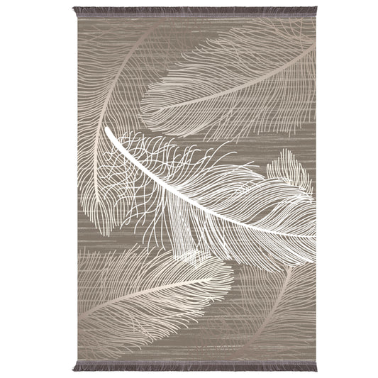 Living Room Carpet With Fringes Josiane Hm7723.37 Brown-beige 180x280