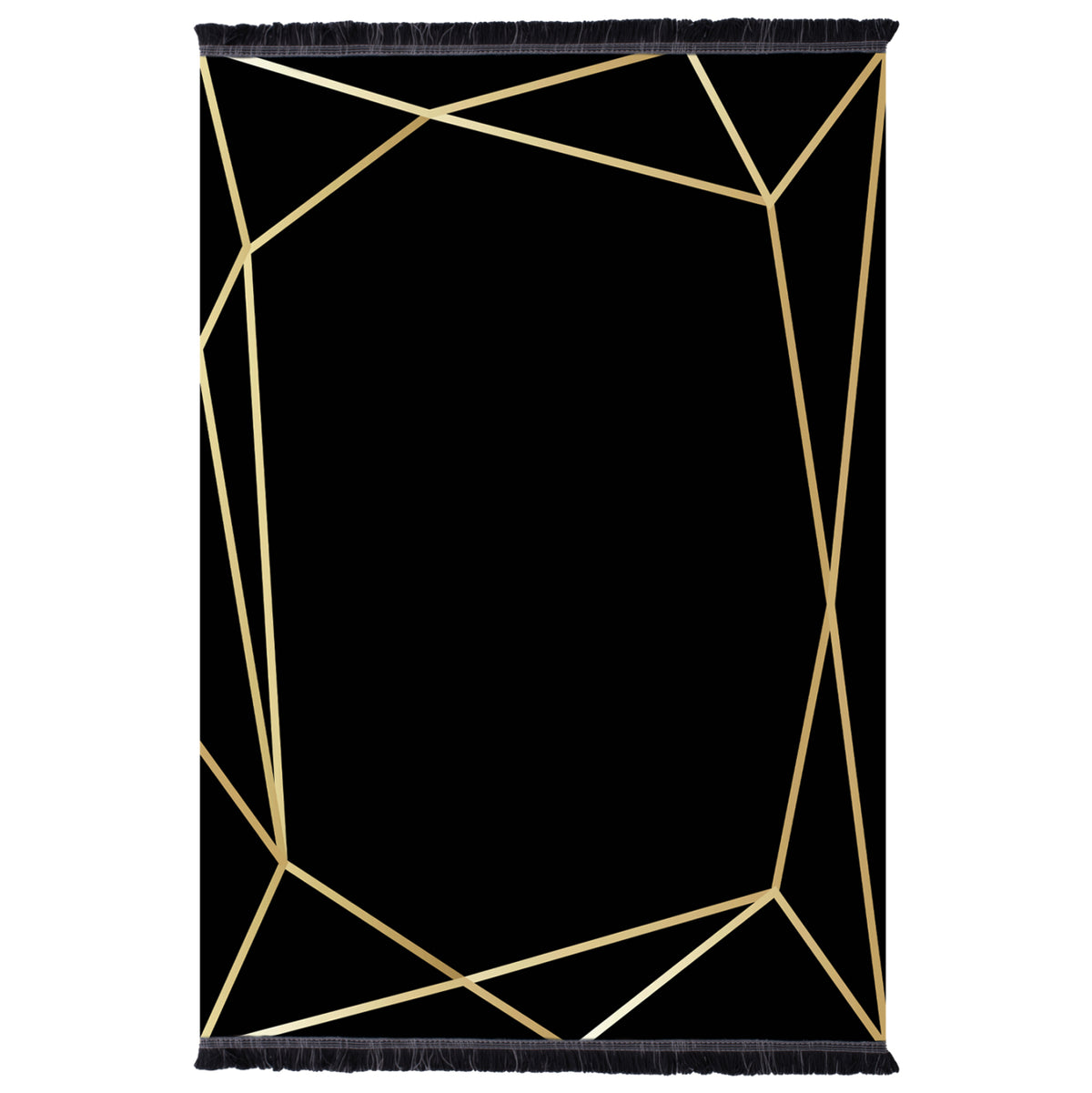 Hm7677.30 120x170cm, Black-gold With Fringes, Josiane