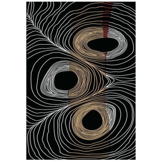 Hm7675.27 160x230cm, Black-grey Carpet With Fringes, Josiane
