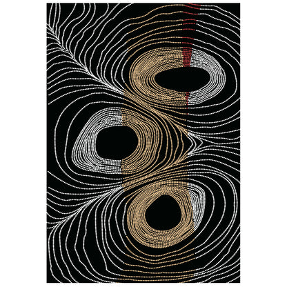 Hm7675.27 160x230cm, Black-grey Carpet With Fringes, Josiane