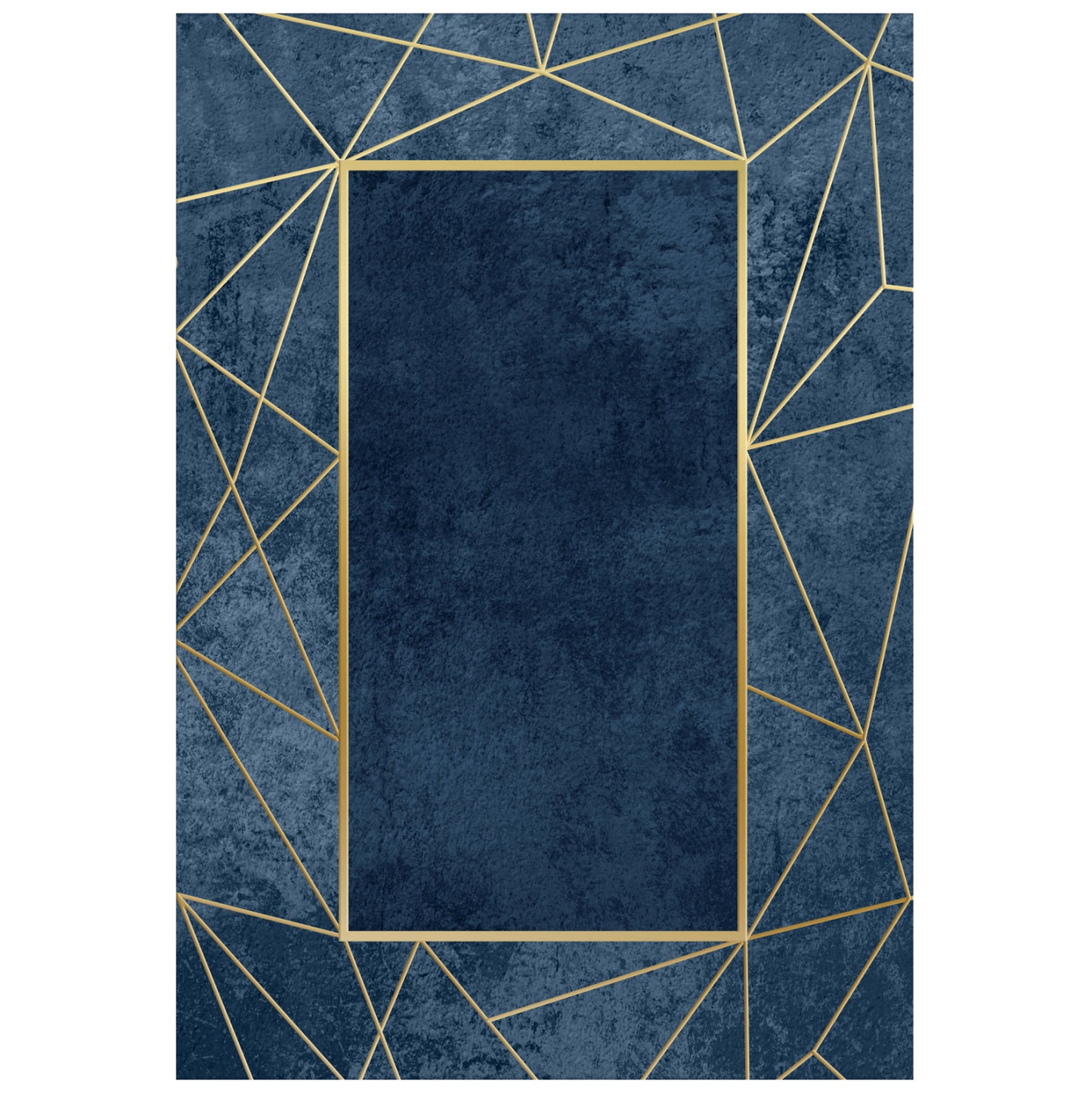 Hm7675.28 160x230cm, Josiane, Blue-gold Carpet, Fringes