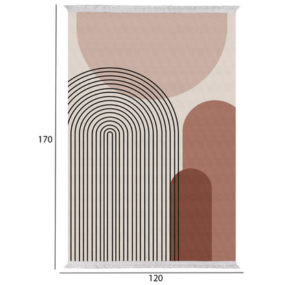 Living Room Carpet With Fringes Josiane Hm7677.48 Multicolor 120x170