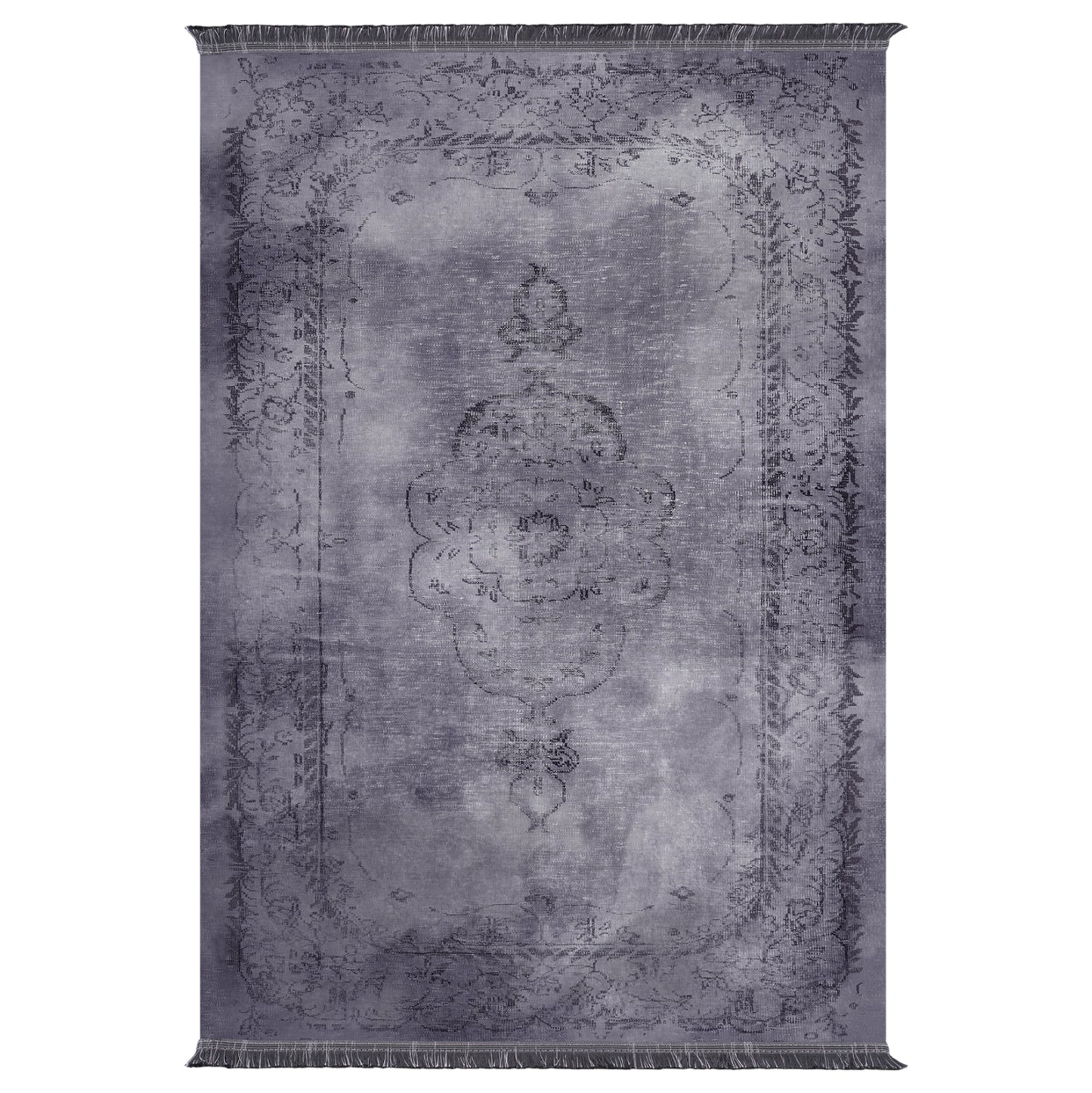Hm7675.01-gray, Vintage Carpet, Josiane, 160x230cm, Fringes