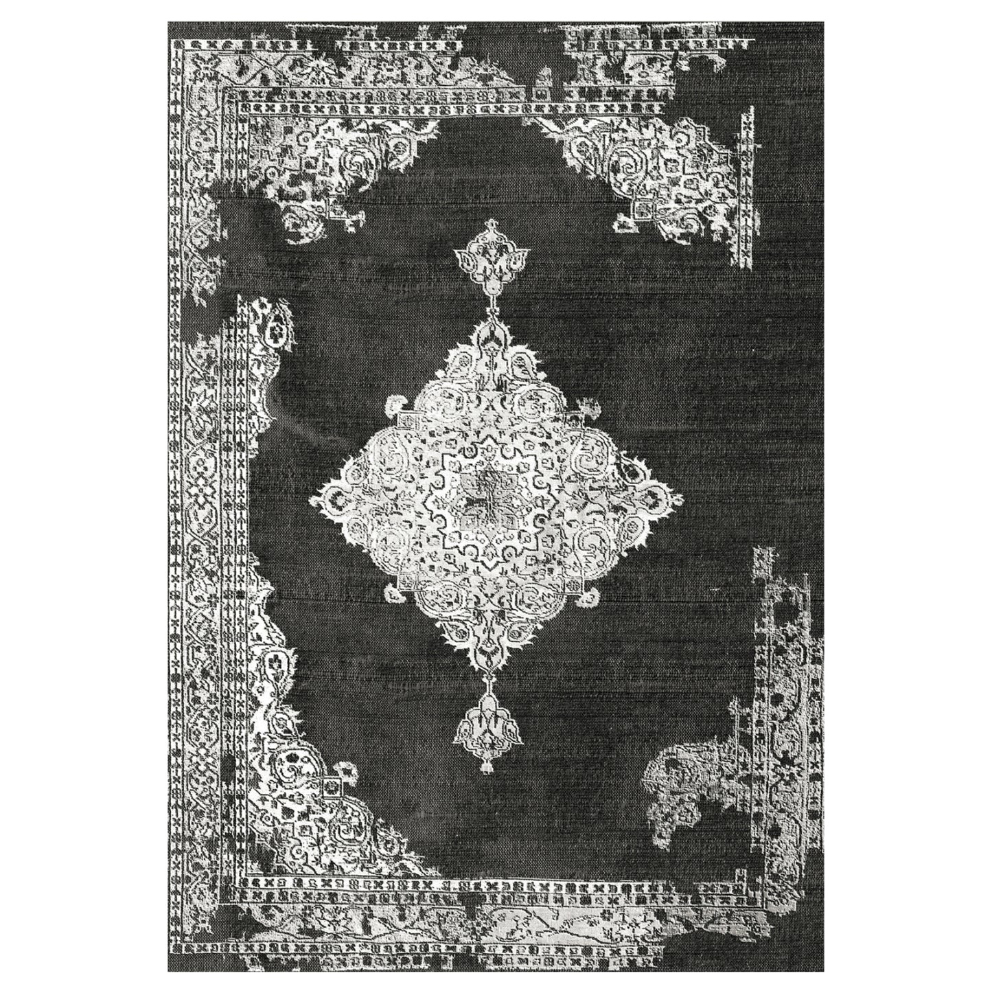 Josiane, Hm7676.12 80x150cm, Grey Vintage Carpet, Fringes