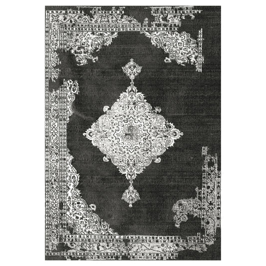 Josiane, Hm7676.12 80x150cm, Grey Vintage Carpet, Fringes
