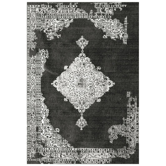 Josiane, Grey Vintage Carpet, Hm7675.12 160x230cm, Fringes