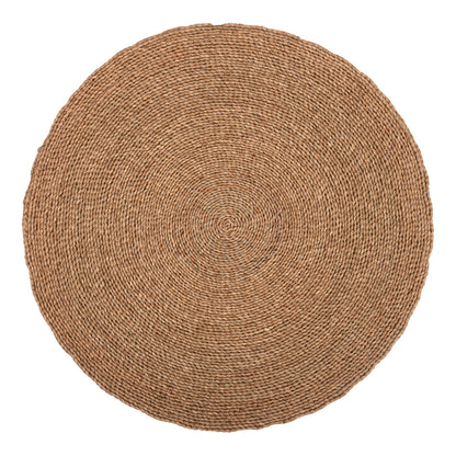 Round Rug Crater Hm7848 Mendong Grass In Natural Color Φ120cm.