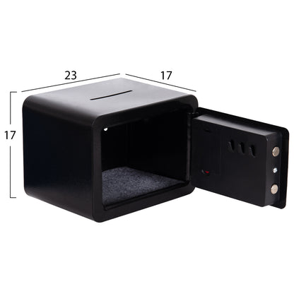 Safe Mini (strongbox) With Key Lock And Number Combination Talis Hm6640 Steel In Black 23x17x17hcm.