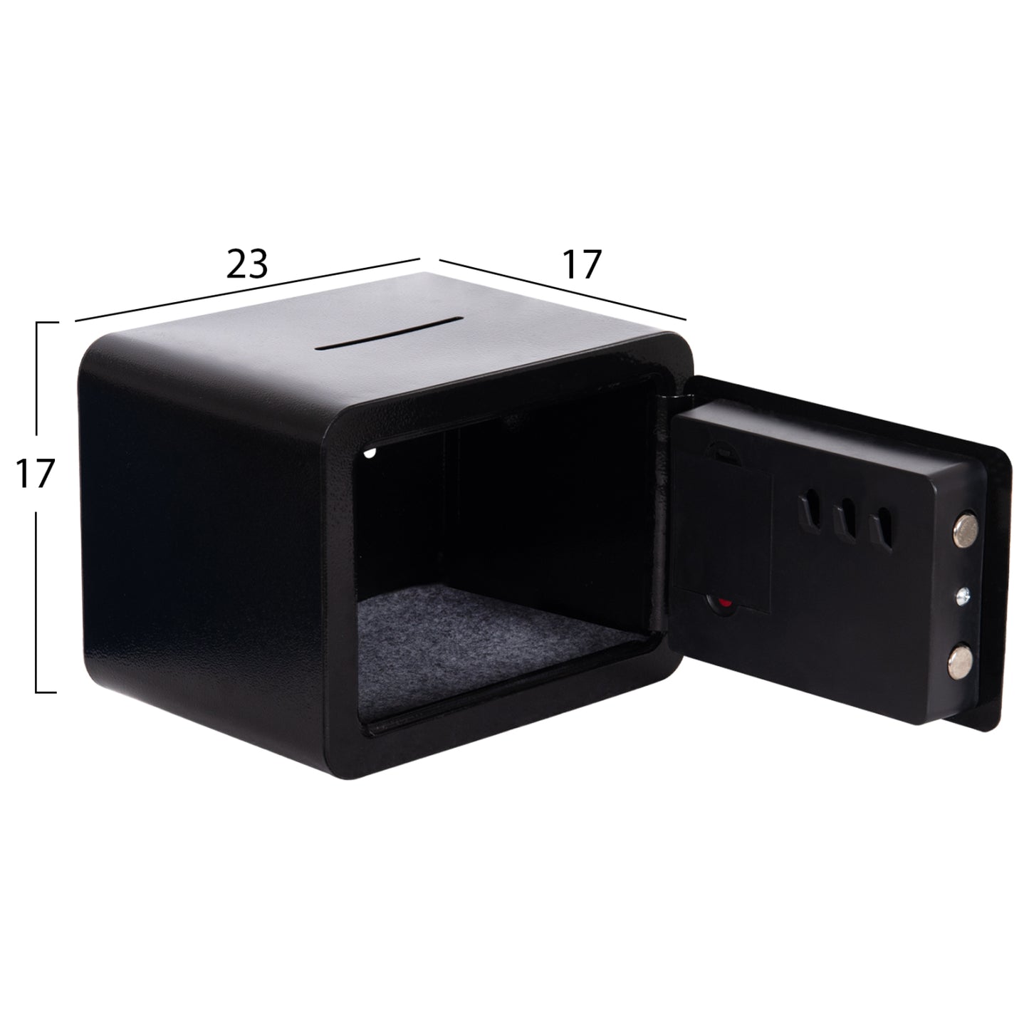 Safe Mini (strongbox) With Key Lock And Number Combination Talis Hm6640 Steel In Black 23x17x17hcm.