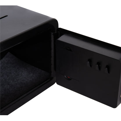 Safe Mini (strongbox) With Key Lock And Number Combination Talis Hm6640 Steel In Black 23x17x17hcm.