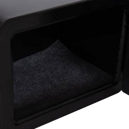 Safe Mini (strongbox) With Key Lock And Number Combination Talis Hm6640 Steel In Black 23x17x17hcm.