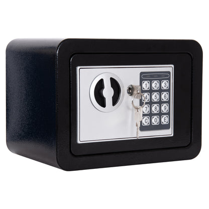 Safe Mini (strongbox) With Key Lock And Number Combination Talis Hm6640 Steel In Black 23x17x17hcm.