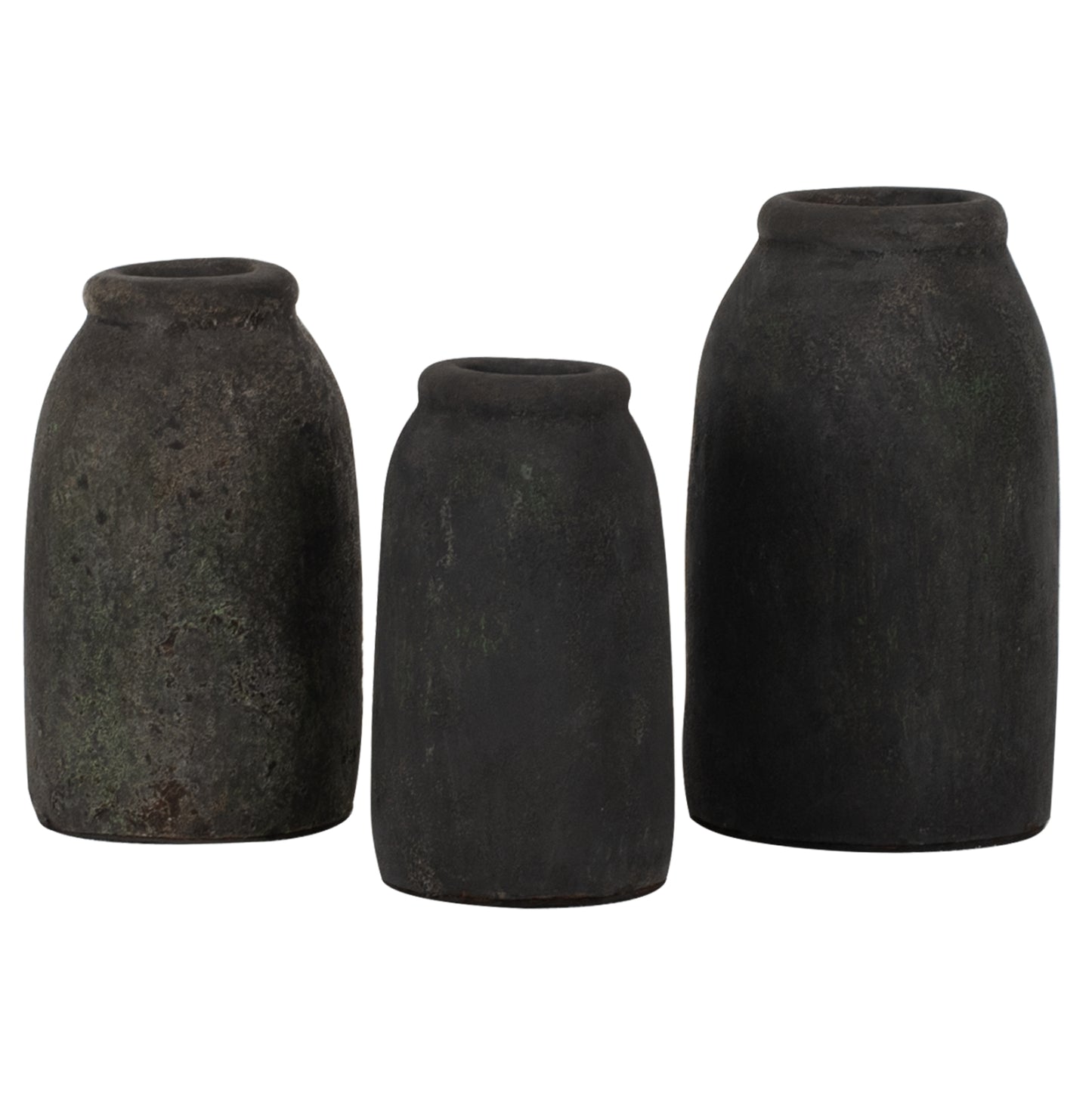 Decor Vases 3pcs Hm7711 Terracotta Fossil Grey