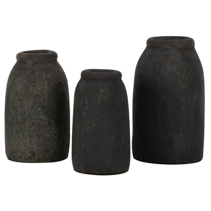 Decor Vases 3pcs Hm7711 Terracotta Fossil Grey