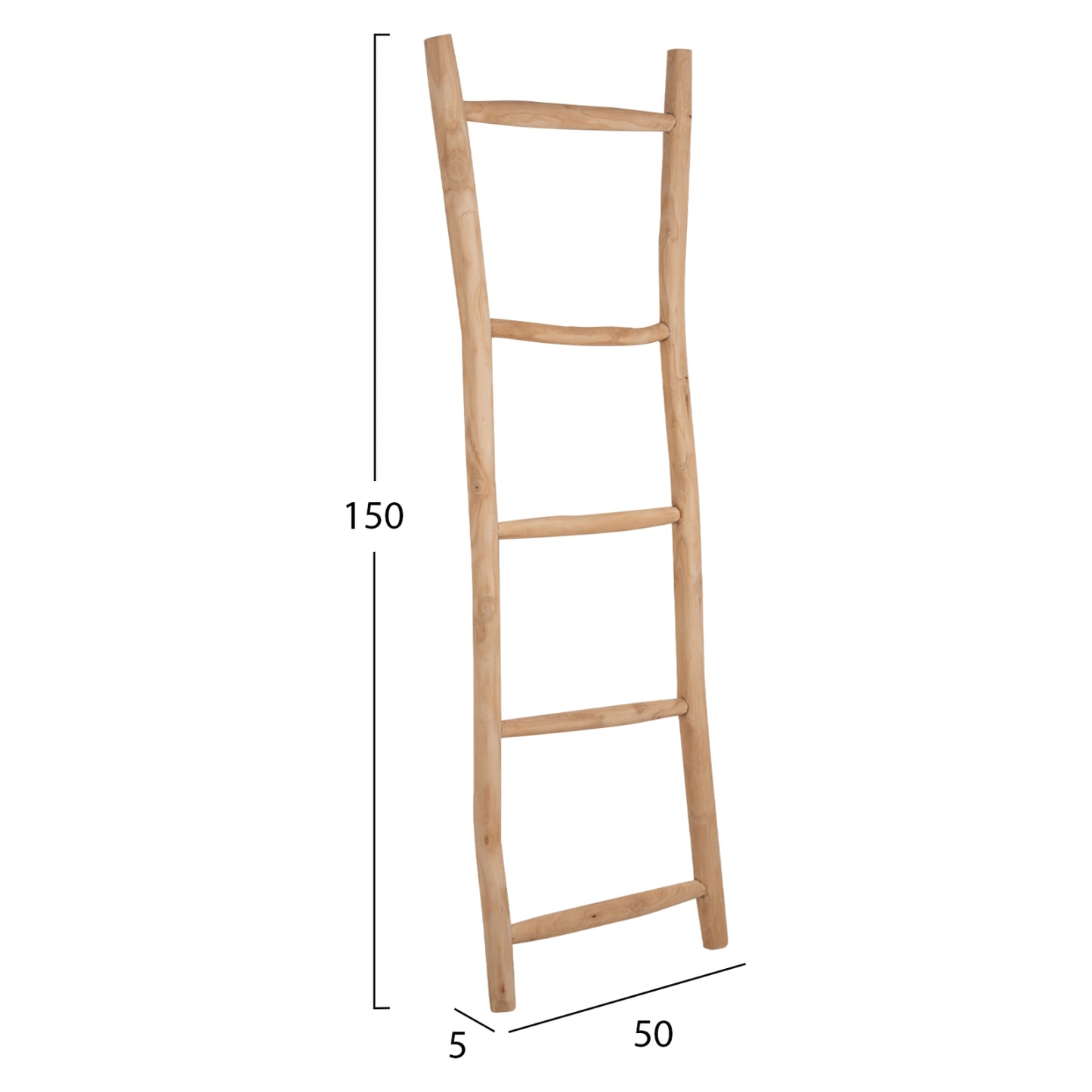 Decor Ladder/hanger Hm9761 Solid Teak Wood Natural 50x5x150hcm.