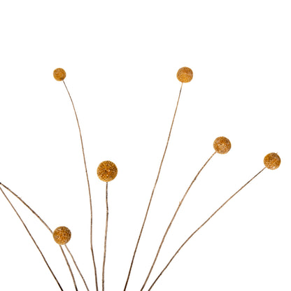 Decorative Dried Bouquet Craspedia Globosa Hm7956 Yellow 63hcm.