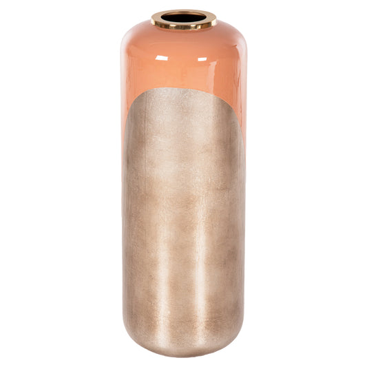 Decorative Floor Vase Raksasa Hm4230.02 Metal In Salmon-light Bronze Φ30x90hcm.