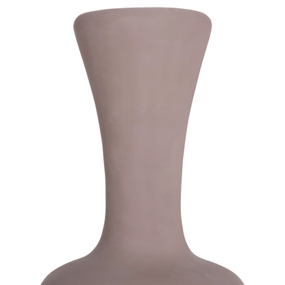 Decorative Floor Vase Nebula Hm4660.05l Fiber Cement In Taupe--teak Wood Φ45x172hcm.