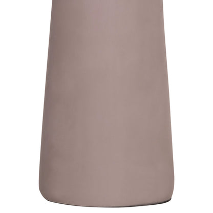 Decorative Floor Vase Nebula Hm4660.05l Fiber Cement In Taupe--teak Wood Φ45x172hcm.