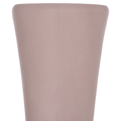 Decorative Floor Vase Nebula Hm4660.05m Fiber Cement In Taupe--teak Wood Φ45x148hcm.