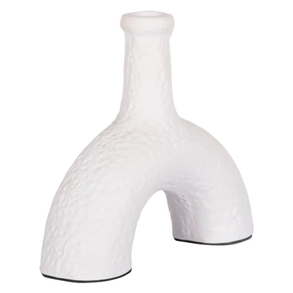 Decorative Vase Series Clayvon Hm4403 Terracotta In White Color 23.5x7.5x21hcm.