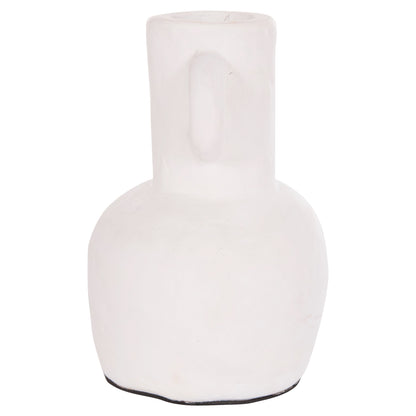 Decorative Vase Series Clayvon Hm4406 Terracotta In White Color Φ14x20hcm.