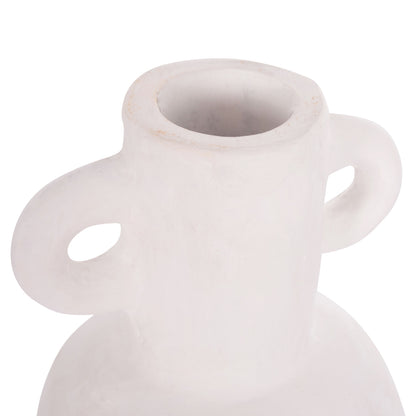 Decorative Vase Series Clayvon Hm4406 Terracotta In White Color Φ14x20hcm.