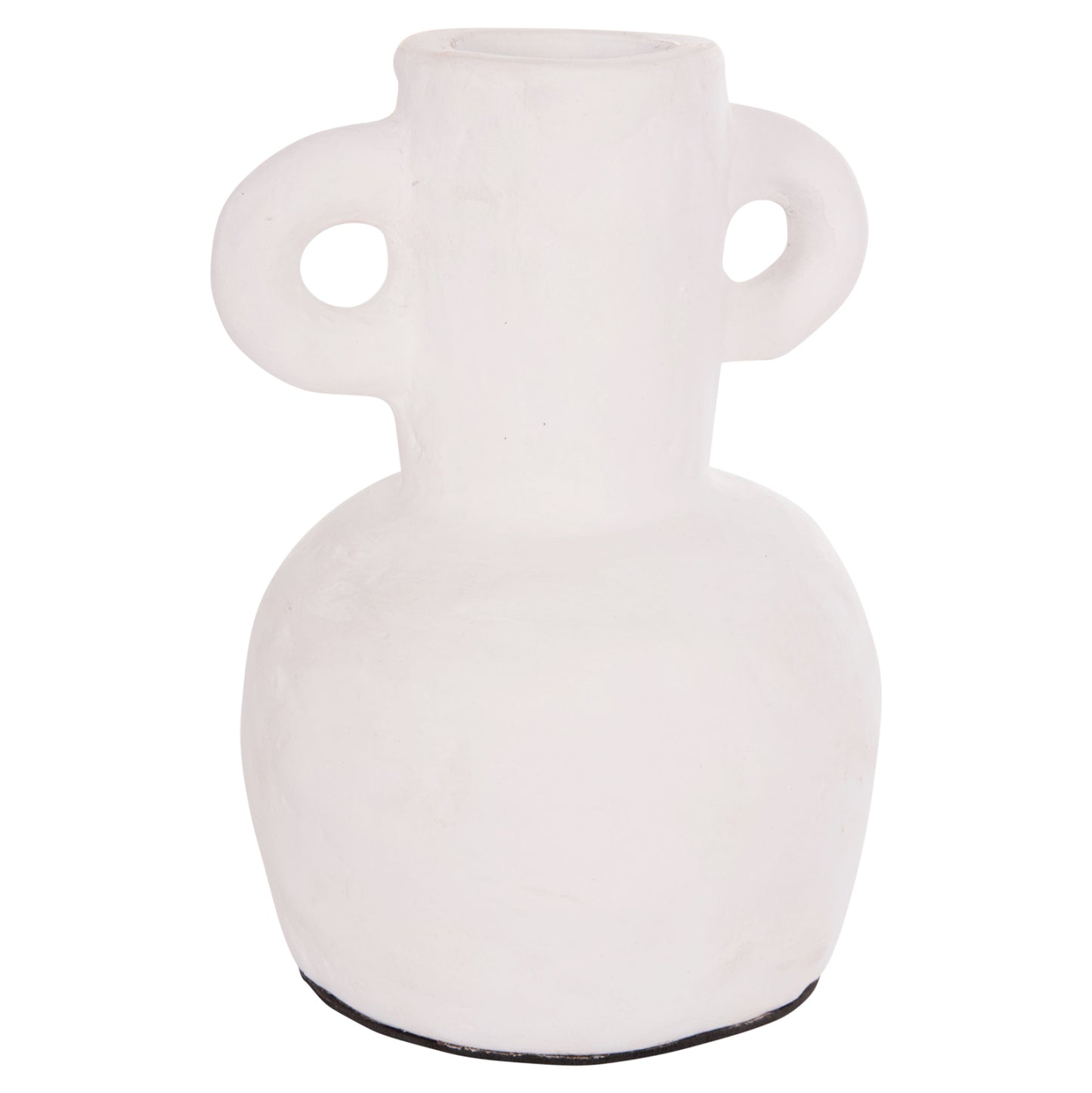 Decorative Vase Series Clayvon Hm4406 Terracotta In White Color Φ14x20hcm.