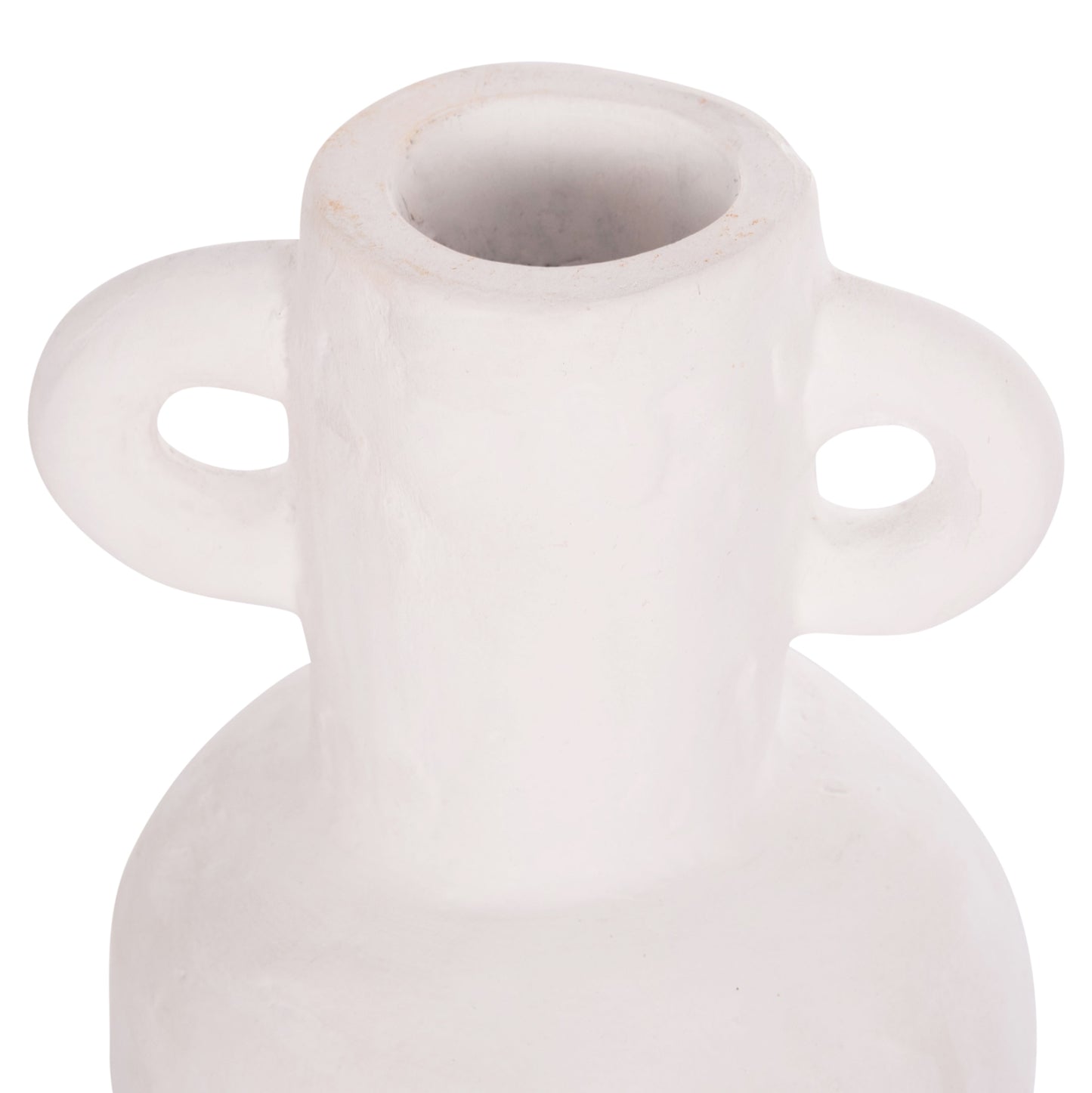 Decorative Vase Series Clayvon Hm4406 Terracotta In White Color Φ14x20hcm.