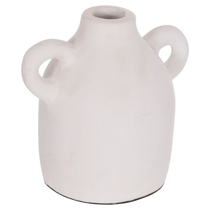Decorative Vase Series Clayvon Hm4407 Terracotta In White Color 20x12x19hcm.