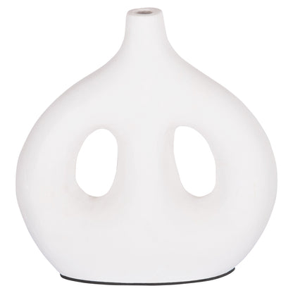 Decorative Vase Series Clayvon Hm4413 Terracotta In White Color 23.5x8x24.5hcm.