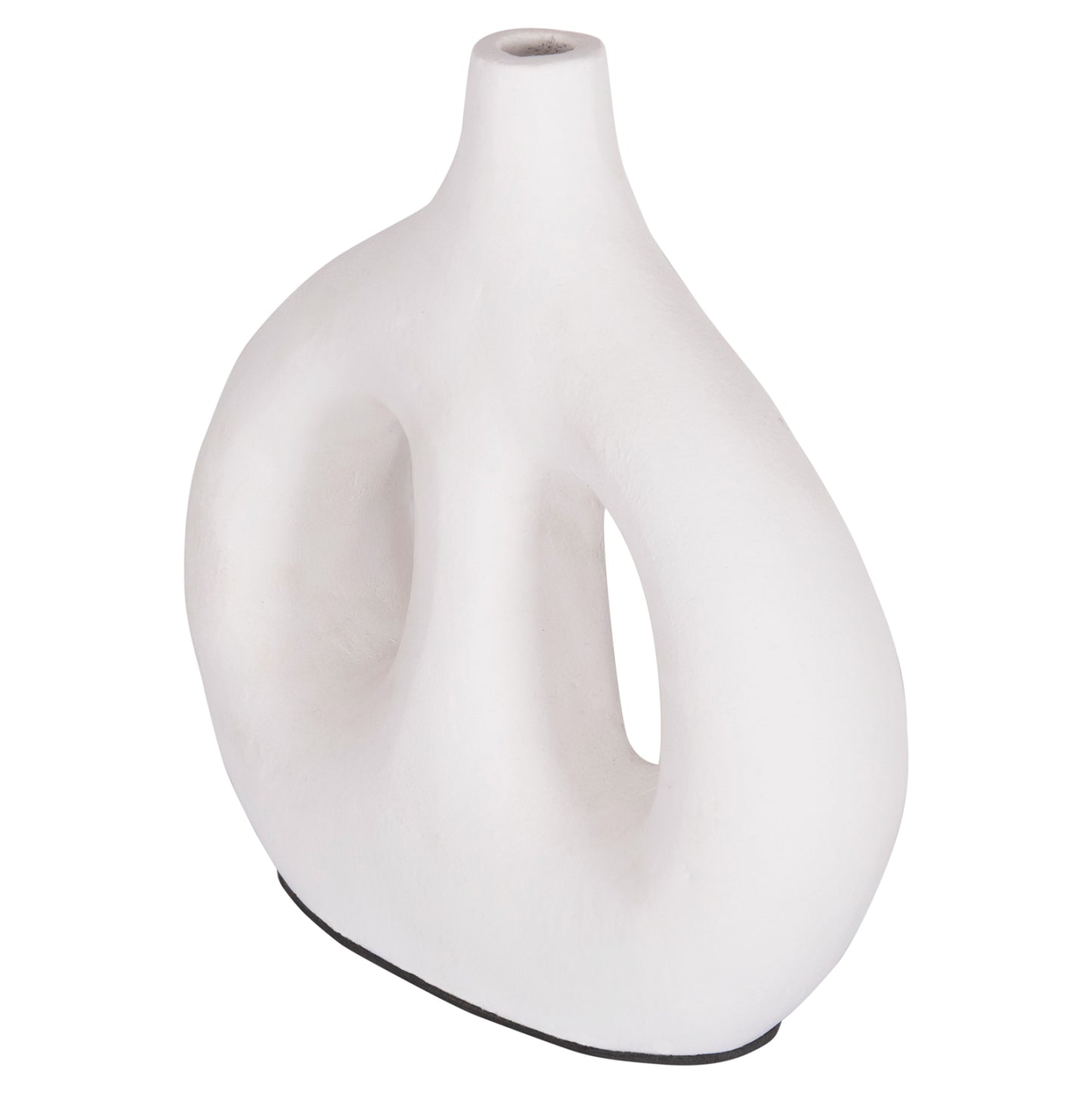 Decorative Vase Series Clayvon Hm4413 Terracotta In White Color 23.5x8x24.5hcm.