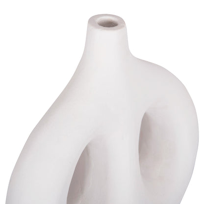 Decorative Vase Series Clayvon Hm4413 Terracotta In White Color 23.5x8x24.5hcm.