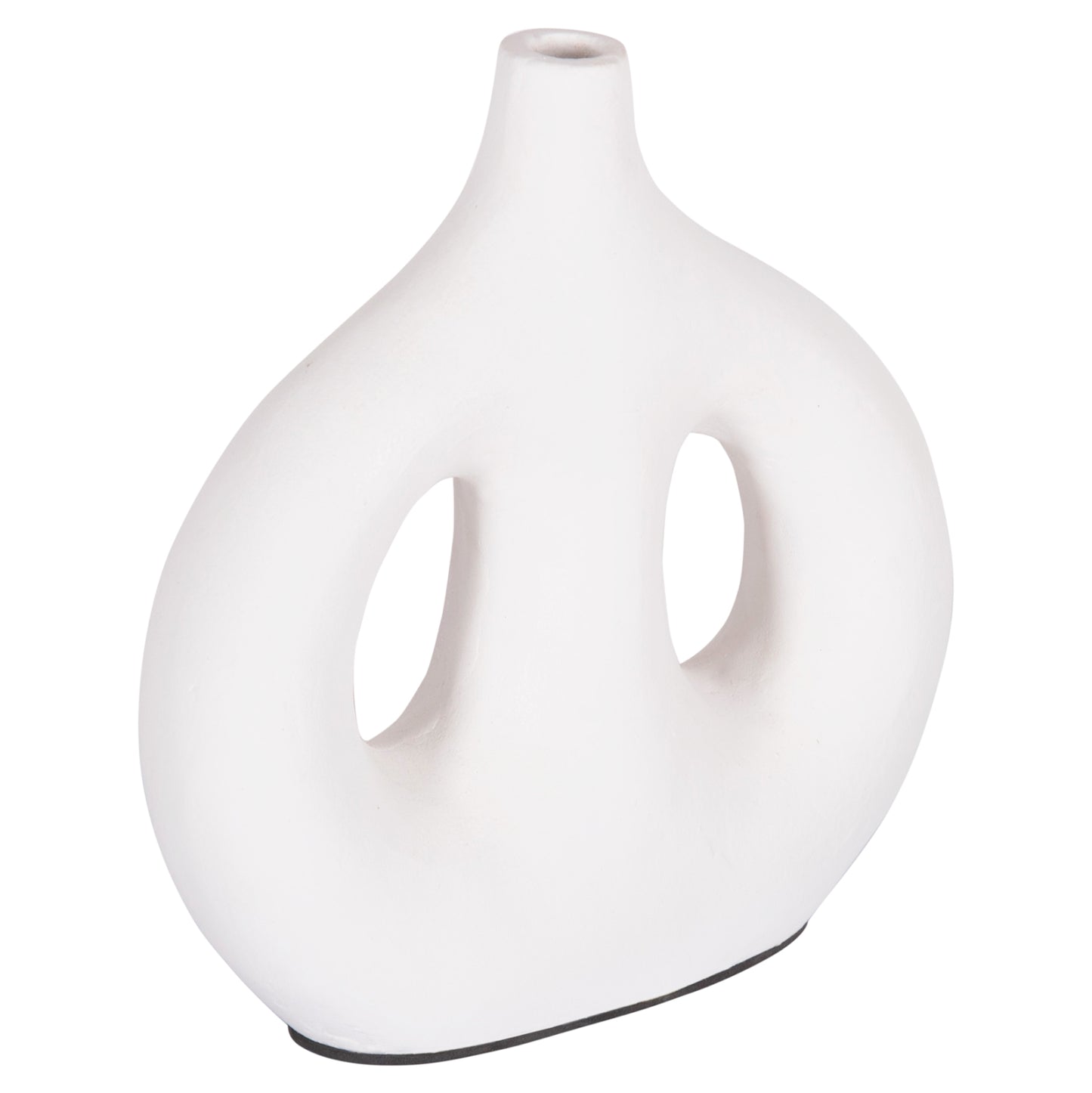 Decorative Vase Series Clayvon Hm4413 Terracotta In White Color 23.5x8x24.5hcm.