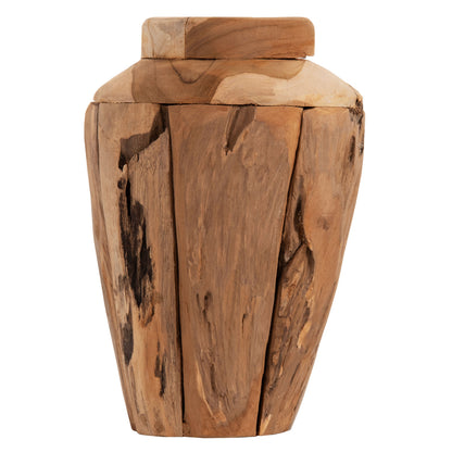 Decorative Vase Hm7917 Recycled Pieces Of Teak Wood In Natural Color Φ15x30hcm.
