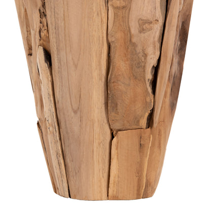Decorative Vase Zenia Hm7918 Recycled Pieces Of Teak Wood In Natural Color Φ20x40hcm.