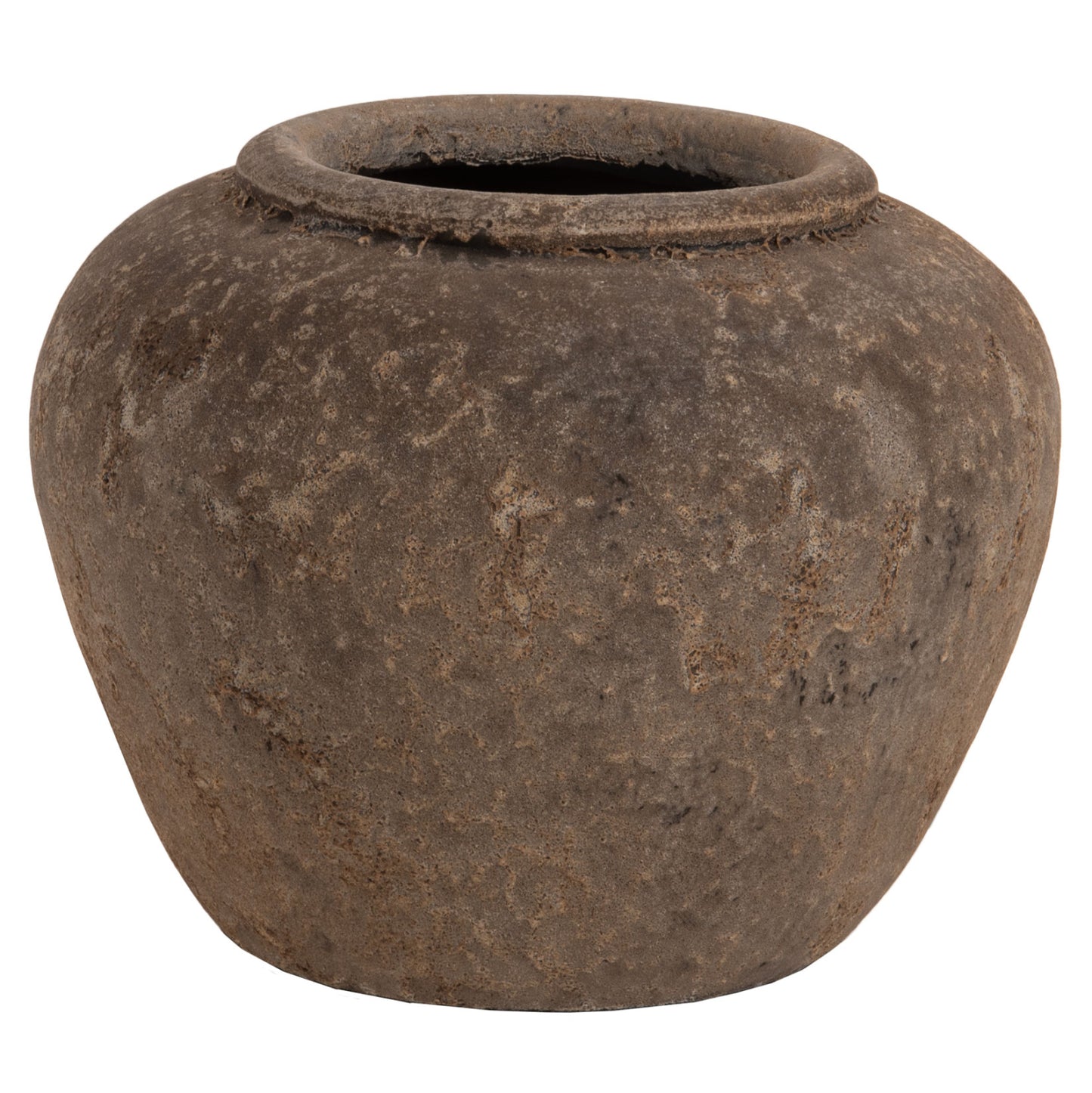 Decorative Vase Zati Hm7931 Terracotta In Grey Coloring Φ34x26hcm.