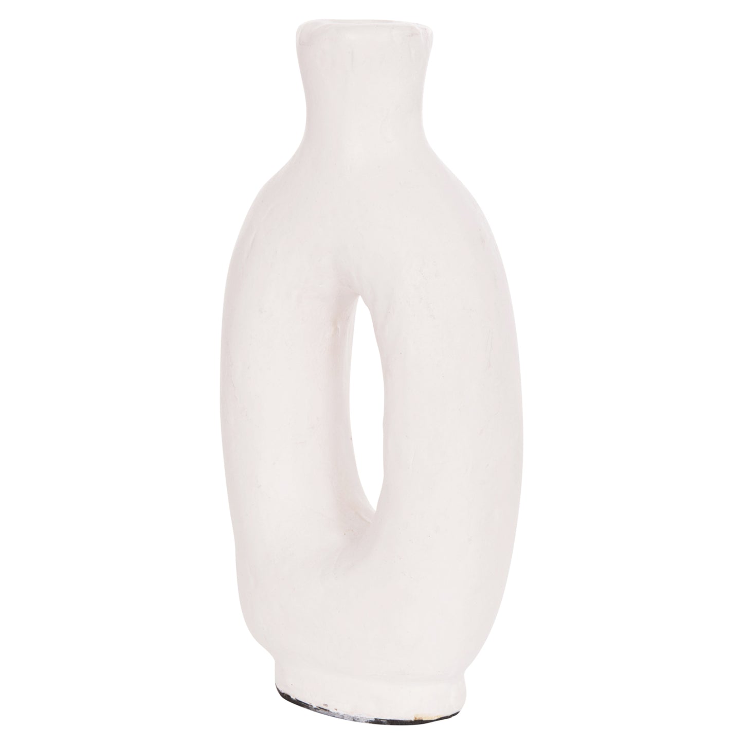 Decorative Vase Series Clayvon Hm4409 Terracotta In White Color 10x5x21hcm.