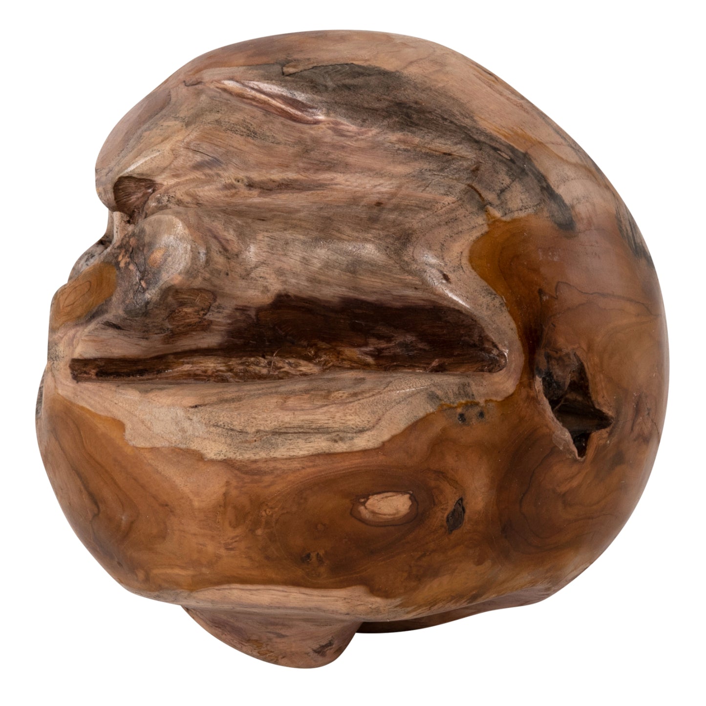 Floor Decoration Clem Hm9654 Sphere Made Of Solid Teak Wood-small Size Φ30cm.