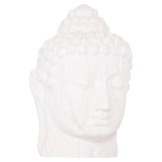Floor Decoration Buddha Head Hm4385.02 Plaster In White 90x90x100hcm.