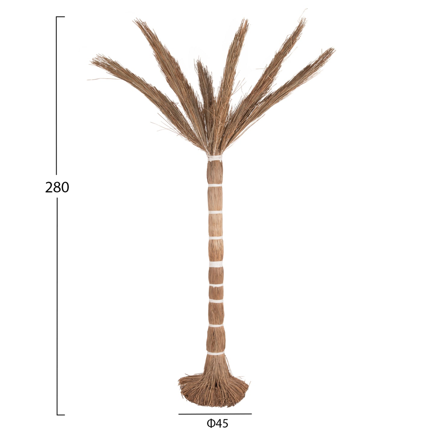 Decorative Tree Tropic Hm4324 Coconut-style Made Of Mendong Grass 280hcm.