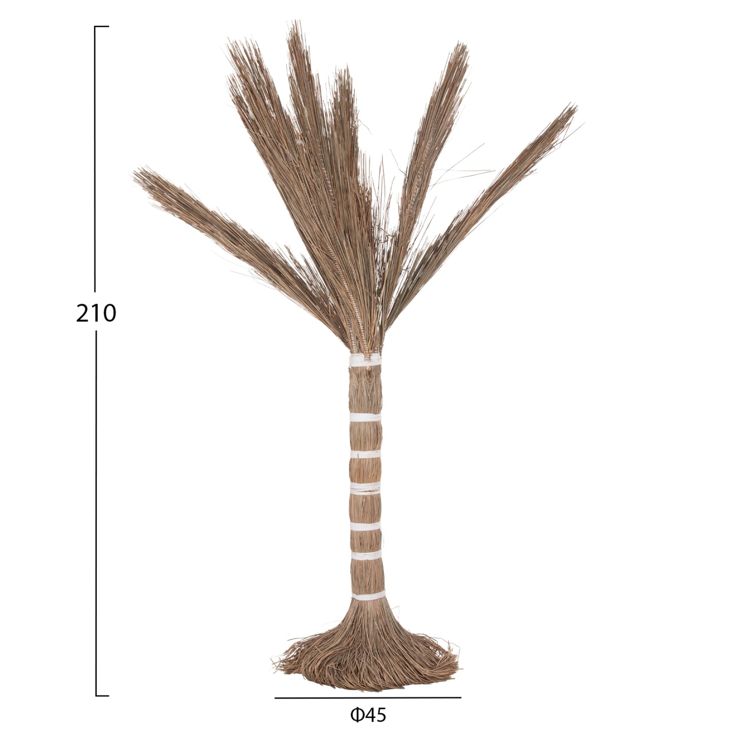 Decorative Tree Tropic Hm4325 Coconut-style Made Of Mendong Grass 210hcm.