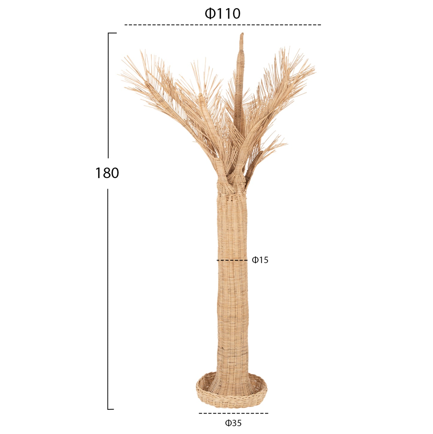 Decorative Tree Hm7871 Rattan In Natural Color Φ110x180hcm.