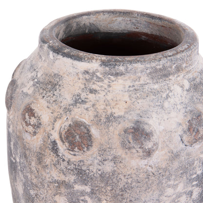 Decorative Table Vase Vermo Hm4392 Terracotta In Grey Φ20x19hcm.