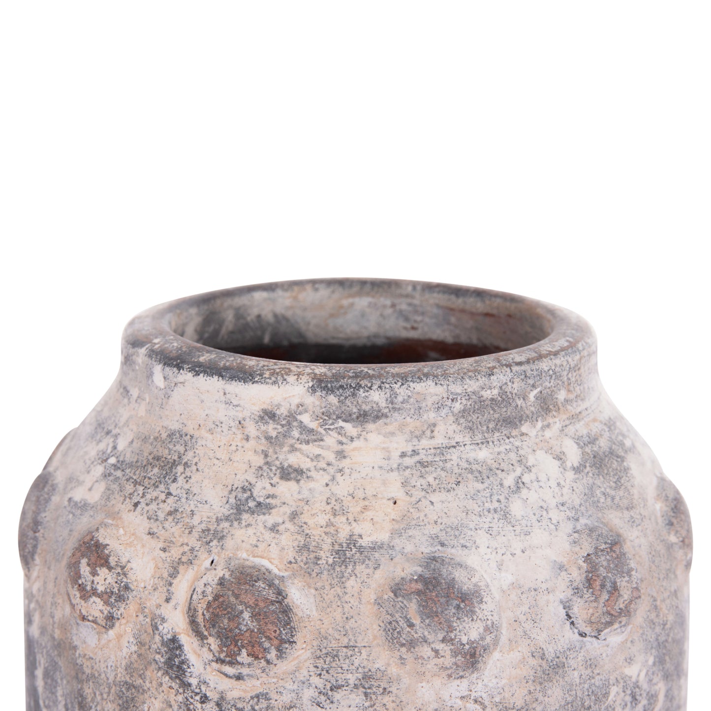 Decorative Table Vase Vermo Hm4392 Terracotta In Grey Φ20x19hcm.