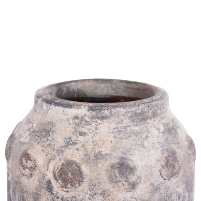 Decorative Table Vase Vermo Hm4392 Terracotta In Grey Φ20x19hcm.