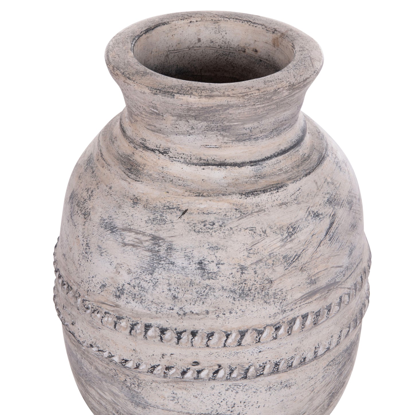 Decorative Table Vase Vermo Hm4393 Terracotta In Light Grey Φ21x25hcm.