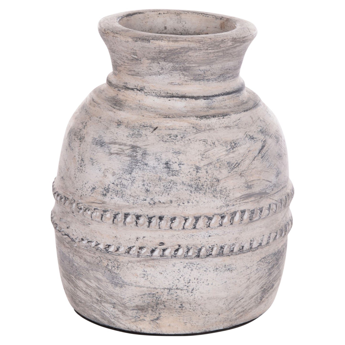 Decorative Table Vase Vermo Hm4393 Terracotta In Light Grey Φ21x25hcm.
