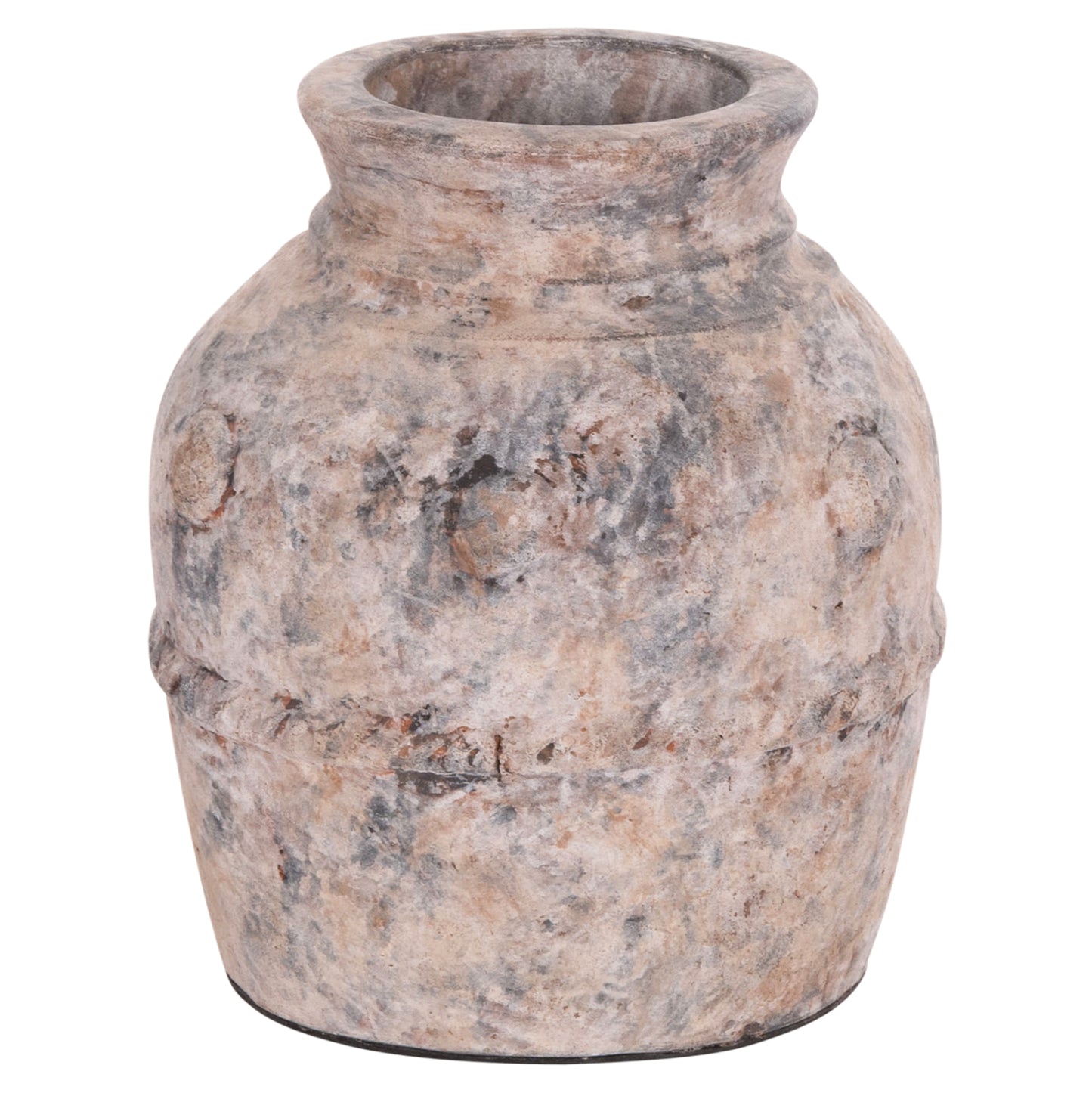 Decorative Table Vase Vermo Hm4395 Terracotta In Brushed Grey Φ17x19hcm.