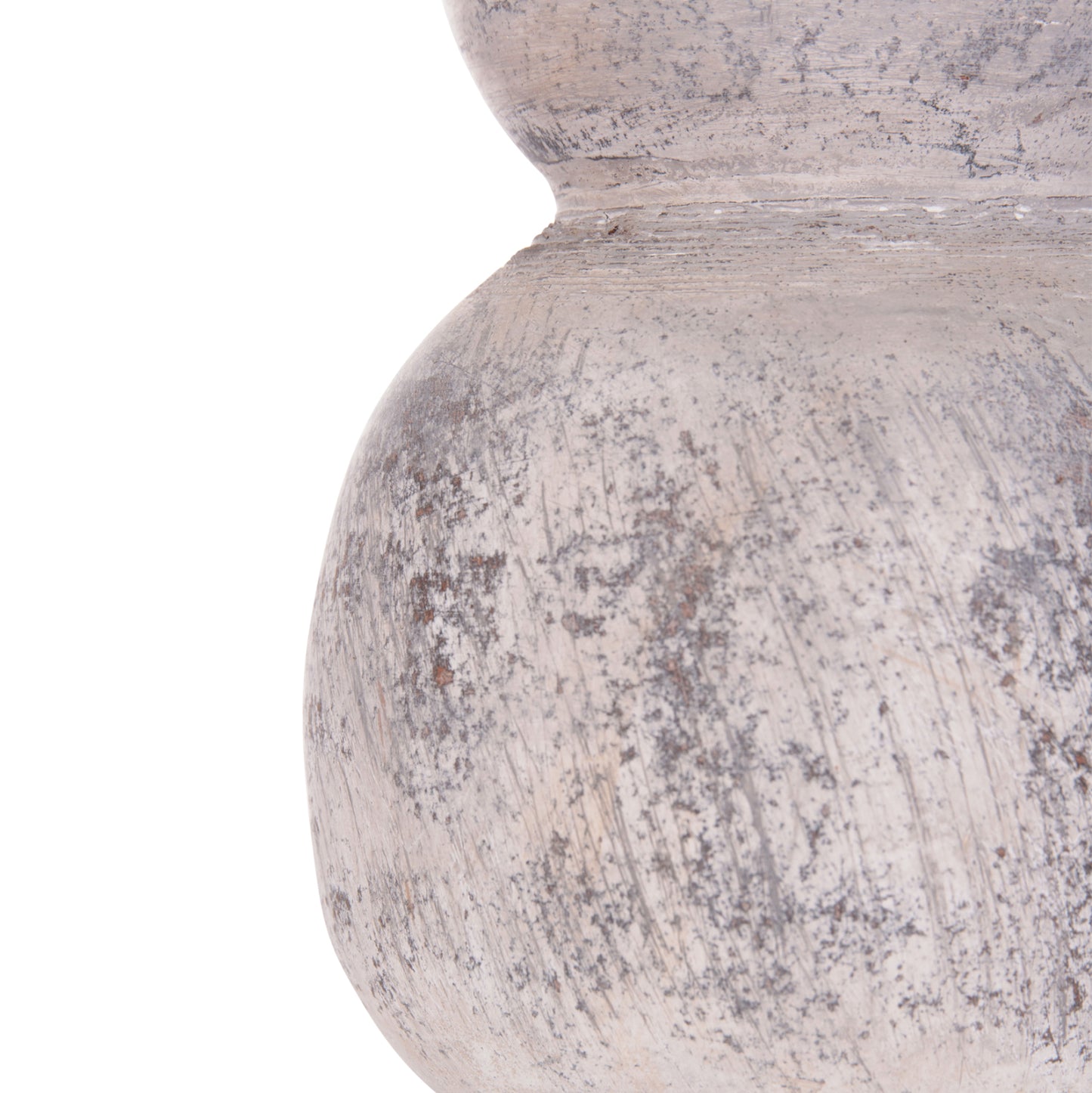 Decorative Table Vase Vermo Hm4396 Terracotta In Light Grey Φ18x19hcm.